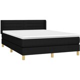  Krevet s oprugama i madracem crni 140x200 cm od tkanine | shoptok.hr