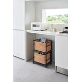 YAMAZAKI Crni metalni regal na kotačima 42x60 cm Tower – | shoptok.hr