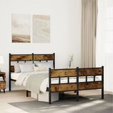 vidaXL Metalni okvir kreveta bez madraca boja hrasta 120x190 cm Cijene