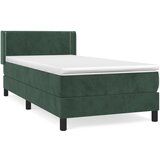 Maison Chic Box spring postelja - Vzmetna postelja z vzmetnico temno zelena 80x200 cm žamet SL7920, (21903015) Cene