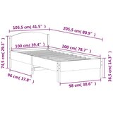  Okvir kreveta bez madraca bijeli 100x200 cm konstruirano drvo | shoptok.hr