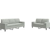  2-dijelni set sofa s jastucima svjetlosivi baršunasti | shoptok.hr
