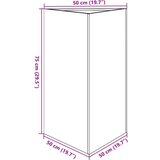 vidaXL Vrtna sadilica trokutasta 50 x 43 x 75 cm od čelika COR-TEN | shoptok.hr