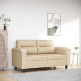  The Living Store Kavč dvosed krem 120 cm tkanina iz mikrovlaken - Dvosed, (21447872) Cene