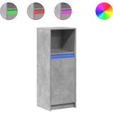  Komoda s LED svjetlima siva boja betona 38x34x100 cm drvena | shoptok.hr