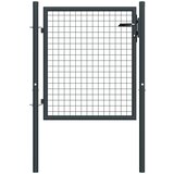 vidaXL Mrežasta vrtna vrata pocinkano jeklo 100x125 cm siva Cene