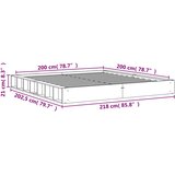  Okvir kreveta bez madraca voštano smeđi 200x200 cm od borovine | shoptok.hr
