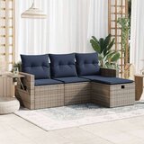 vidaXL 4-dijelni set vrtnih sofa od poliratana s jastucima sivi | shoptok.hr