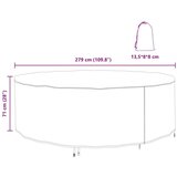 vidaXL Navlaka za vanjski namještaj 279 x 279 x 71 cm 210D tkanina | shoptok.hr