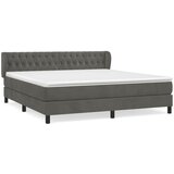 The Living Store Box spring postelja z vzmetnico temno siva 180x200 cm žamet - Box Spring Postelja, (21491480) | Shoptok.si