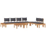 Sjedeća garnitura za vrt 5 pcs Smeđa i siva | shoptok.hr