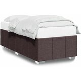 Maison Chic Posteljni okvir - Enojna postelja - Postelja za odrasle brez vzmetnice temno rjav 90x200 cm blago-J7800, (21768228) | Shoptok.si