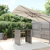  Barski stol sa staklenom pločom sivi 105x80x110 cm poliratan | shoptok.hr