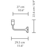UMAGE Metalna zidna lampa bez sjenila u srebrnoj boji Santé – | shoptok.hr