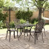 vidaXL 5-dijelni vrtni blagovaonski set brončani lijevani aluminij | shoptok.hr