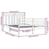  Posteljni okvir iz trdnega lesa 140x200 cm, (20643507) | Shoptok.si