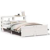 vidaXL Posteljni okvir z vzglavjem brez vzmetnice bel 160x200 cm | Shoptok.si