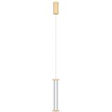 Nova Luce Kovinska LED zatemnitvena viseča svetilka v mat zlati barvi s senčilom iz akrilnega stekla ø 6 cm Pheme – | Shoptok.si