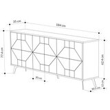 Hanah home Komoda s ladicama Dune 183,8x77,4x35cm Antracit | Eponuda.ba