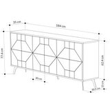 Hanah home konzolna komoda dune - antracit | ePonuda.com