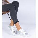 D/CEO marka niezdefiniowana Silver women's sneakers with an animal print Walorin | ePonuda.com