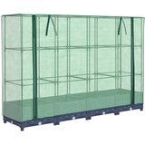  Povišena gredica s pokrovom za staklenik izgled ratana 160x40x123 cm | shoptok.hr