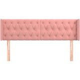  Uzglavlje s ušima ružičasto 163x16x78/88 cm baršunasto | shoptok.hr