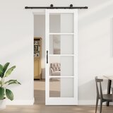 vidaXL Drsna vrata z okovjem 'ORKDAL'Bela 78x232 cm, Notranja vrata z steklom 'ORKDAL'Bela 78x232x4 cm | Shoptok.si