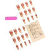 INF Pritisnite na umetne nohte, nalepite komplet za nohte z lepilom za nohte Pink + Gold, (21354438) Cene