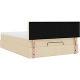  Otomanski krevet s madracem krem 140x190cm od tkanine | shoptok.hr