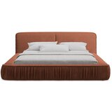 Makamii Tapecirani bračni krevet u boji terakote s prostorom za odlaganje s letvičastim okvirom 180x200 cm Keoni - | shoptok.hr
