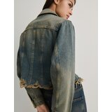 Reserved - Jakna s dirty wash efektom - indigo jeans | shoptok.hr