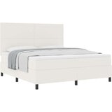  Krevet s box spring sistemom s madracem krem boje od kadife | shoptok.hr