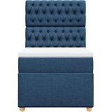  Krevet s oprugama i madracem plavi 100 x 200 cm od tkanine | shoptok.hr