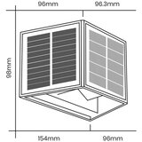  LED solarna zidna svetiljka WINGS LED/2W/1200 mAh 3,7V 3000K IP54 crna | Eponuda.com