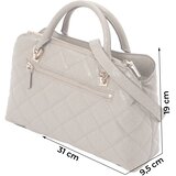 Guess Ročna torbica 'Libby' ecru / temno bež | Shoptok.si