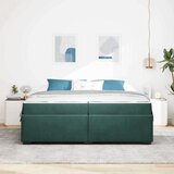  Posteljni okvir z vzmetnico Temno zelena 200 x 200 cm Žamet, (5000069760) | Shoptok.si
