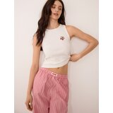Reserved Komplet dvodijelne pidžame s vezom - crvena | shoptok.hr