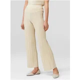 Orsay Beige wide ribbed trousers - Women