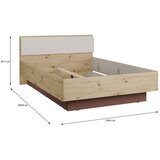 CARRYHOME Postelja Raven, Barva Hrasta, Terakota, 140x200 | Shoptok.si