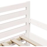 vidaXL Raztezno posteljno okvir za otroke Bela 80 x 130 / 165 / 200 cm | Shoptok.si