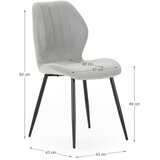 Marckeric Svijetlo sive blagovaonske stolice u setu 4 kom Milu – | shoptok.hr