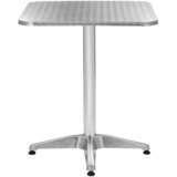  Vrtni stol srebrni 60 x 60 x 70 cm aluminijski | shoptok.hr