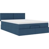  Otomanski krevet s madracem plavi 140x190cm od tkanine | shoptok.hr