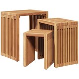  Vrtni bočni stol 3 pcs Smeđa 33 x 44,5 x 51 cm Čvrsto teak drvo | shoptok.hr