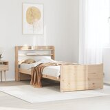  Okvir kreveta s uzglavljem 90 x 190 cm od borovine | shoptok.hr