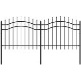  Vrtna ograda Woerden s vrhom koplja crna 240x100 cm čelična | Eponuda.com
