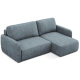 Makamii Prljavo plava sklopiva/s prostorom za odlaganje kutna garnitura od šenila (s desnim kutom/s ležaljkom) Lilo – | shoptok.hr