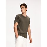 Reserved Pamučna majica slim fit - svjetlozeleno | shoptok.hr