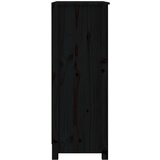 Ormarić za knjige Crna 80x35x97 cm od masivne borovine | Eponuda.com